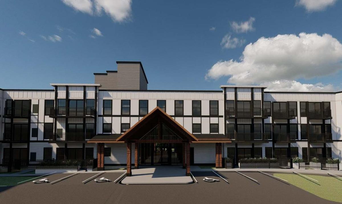 picture of proposed front of 4600 Lake Road apartment