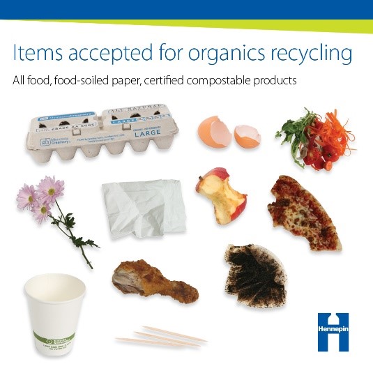 Items accepted for organics recycling