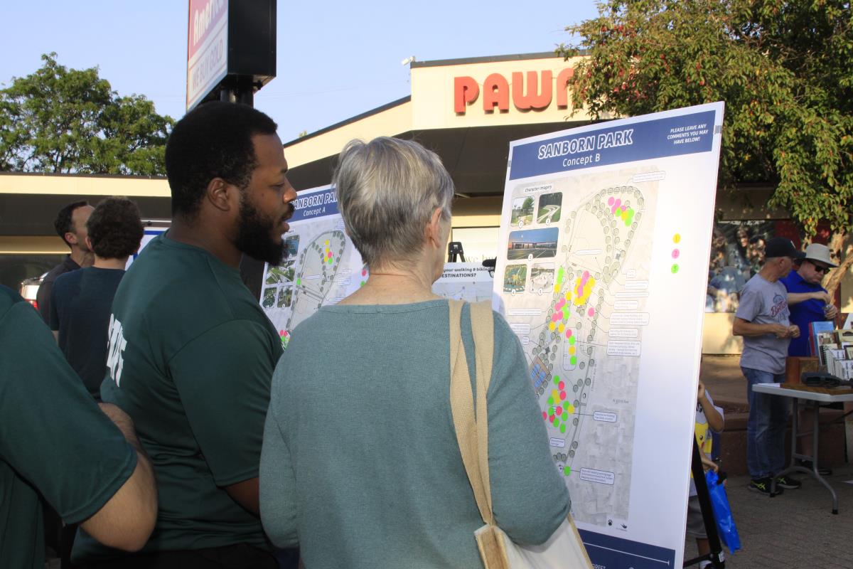 Discussing a Sanborn Park Concept Plan